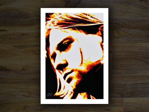 Art print kurt cobain a4 - cobain,