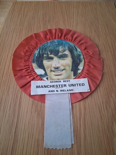 Vintage george best rosette - george,