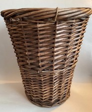 Vintage Large Tall Wicker Woven Basket Umbrella Stand Plant Container Display