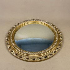 Round Gold Convex Mirror
