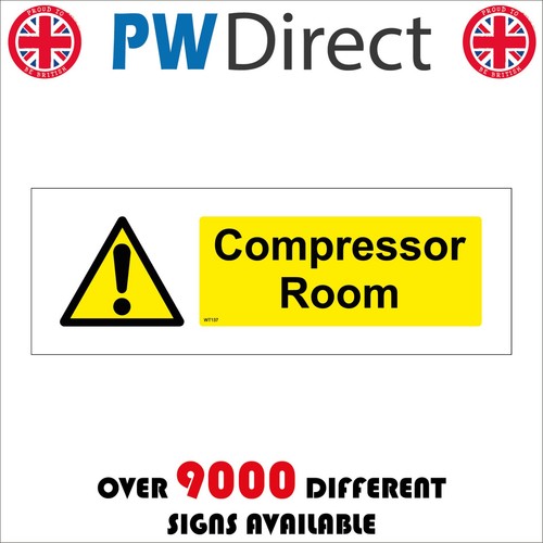 Sign compressor room door - compressor,
