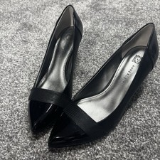 Anne Klein Women's Black Patent Kitten Heel Shoes Size UK 5