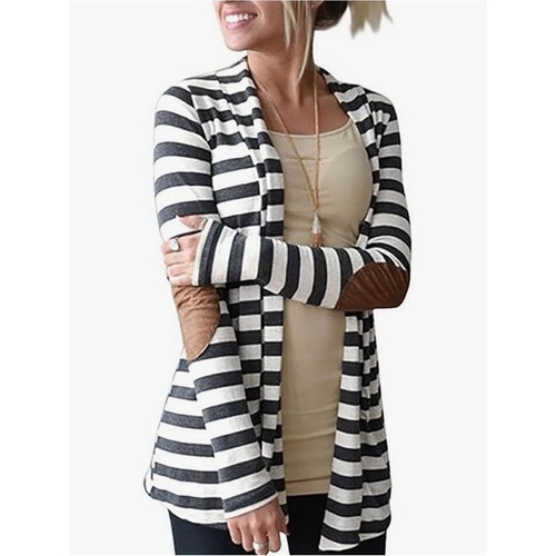 Zanzea black white striped - black,