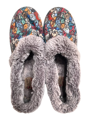 Bobs skechers too - cozy, dog