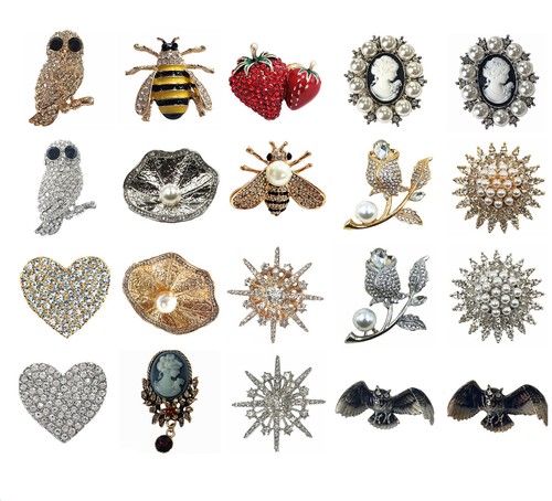 Women crystal magnetic brooch - women,