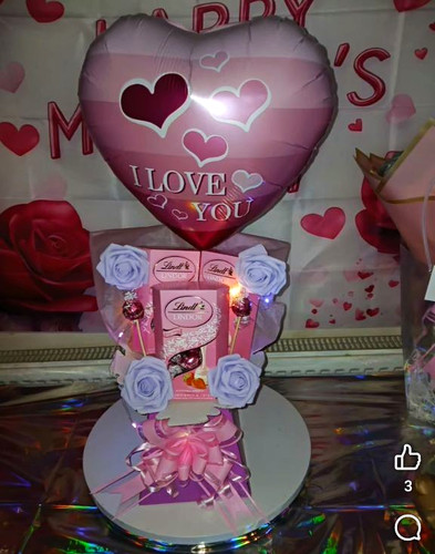 Pink heart foil balloon - heart,