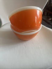Jaj Pyrex Orange Bowls 