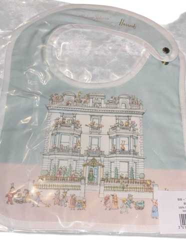 Harrods townhouse baby bib - townhouse,