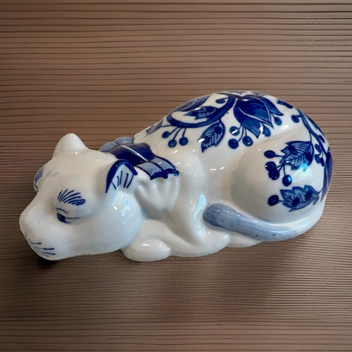 Blue white ceramic porcelain - blue,