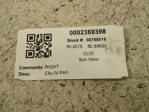 Renault clio sun visor - clio,