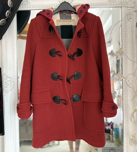 Burberry red wool hooded - burberry,