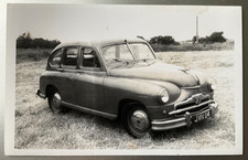 CLASSIC STANDARD VANGUARD CAR PHOTOGRAPH - POSTCARD - MEASURING 14 X 9CM.
