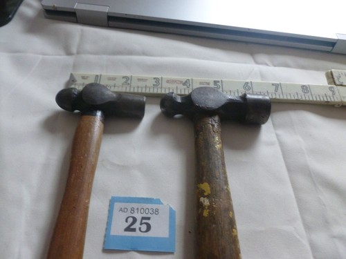 Vintage ball pein hammers - ball,