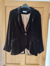 HENNES Womens Size 14 Brown Velvet Jacket with Pockets. Great condition 