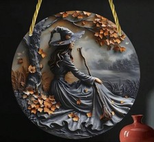 Witch Suncatcher Door Sign