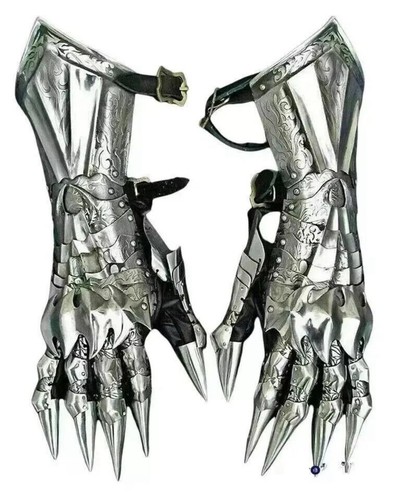 Medieval nazgul gloves steel - medieval,