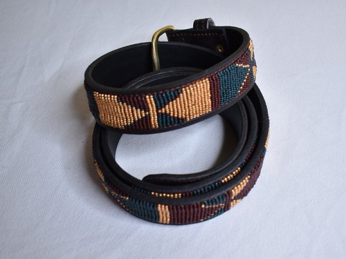 Men beaded maasai belt - beaded,