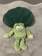 Goodness Gang Broccoli Plush Stuffed Green Vegetable Mint Condition