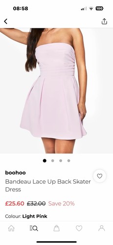 Pink boohoo lace back - lace,