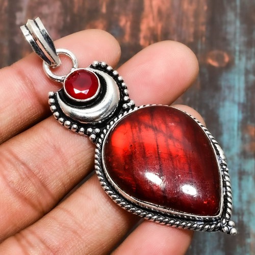 Red labradorite garnet - labradorite,