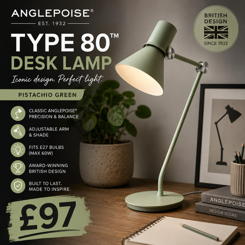 Anglepoise type desk lamp - type,