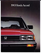 Honda Accord 1983 USA Market Foldout Sales Brochure Hatchback & Sedan, LX