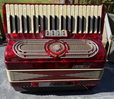 Italian FONTANELLA 120 Bass Piano Accordion In Original Case