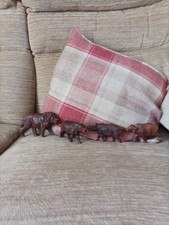 Wooden Zoo Animals, Lion Broken Leg, Cheetah, Rhino, Ox