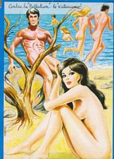 Comic old french postcard