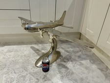 Very Large Heavy Cast Aluminium Aeroplane Model Vintage Display Airplane 70’s