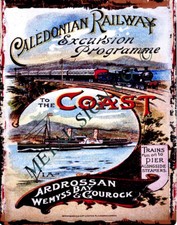 CALEDONIAN RAILWAY metal wall