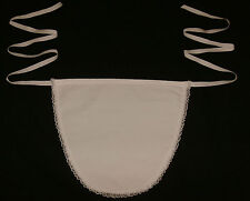 WHITE WAIST APRON - ADULTS 50'S STYLE / FRENCH MAID PINNY - Lace Trimmed
