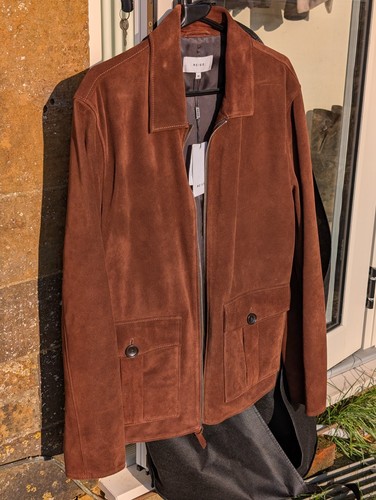 Reiss suede leather jacket - reiss,