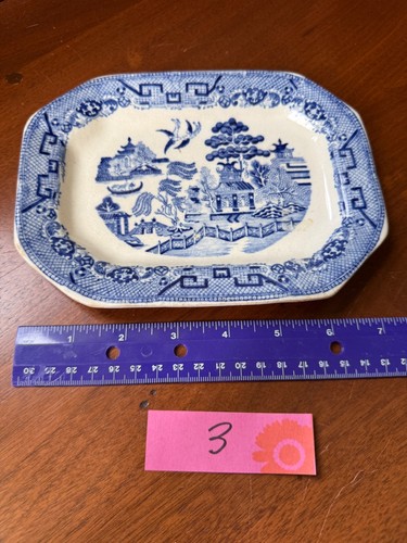 Antique blue willow - blue, sm