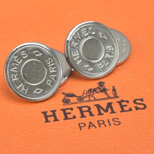 Hermes cufflinks serie silver - hermes,