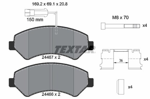 New brake pad set disc - pad, set,