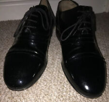 Vintage Black Patent Leather Shoes Rombah Wallace Gents Uk 8
