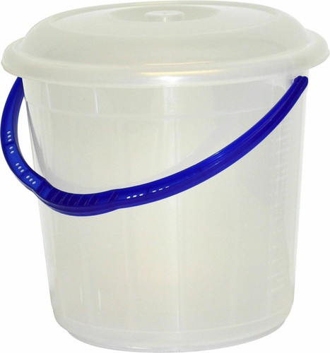 Clear plastic bucket - bucket, with
