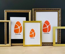 Modern GOLD Styles Picture Frame Photo Frame Poster Frame With Mount A2 A3 A4 A5