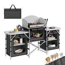 WOLTU Picnic Table with Storage Camping Folding Portable Kitchen Unit Outdoor