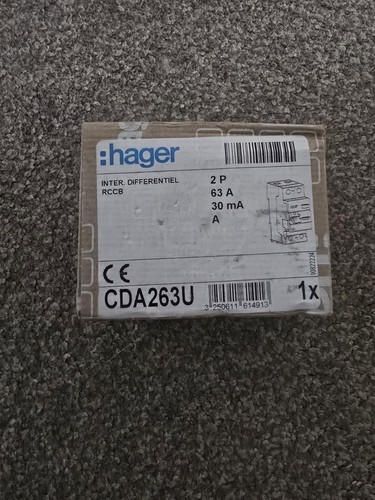 Hager cda263u type - cda263u, rcd