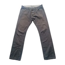 Reiss Jeans Mens W36 L30 Drake Norfolk Worn Effect Straight Raw Denim Grey