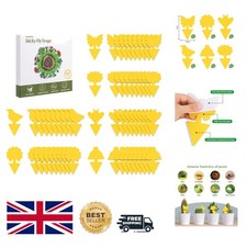 Pack of 60 Non-Toxic Fruit Fly Traps - Double-Sided Sticky Catchers for Plants