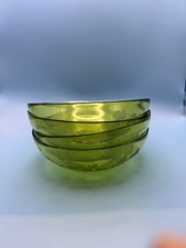 Vintage Green Glass Bowls With