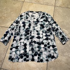 Gerry Weber Ladies Blouse Size 18 Green & Black