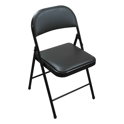Folding faux leather chair - folding,