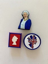 Queen Elizabeth II England Royalty UK Union Jack Flag Shoe Charm Croc Jibbitz
