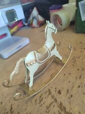 tin. Rocking horse. Tin Christmas decoration. Vintage 5 inches x 8 inches