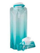 Vapur Wide Mouth Foldable Freezable FlatPak Water Bottle 1 Litre Malibu Teal 