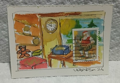 Postal whimsy aceo ooak - aceo, –